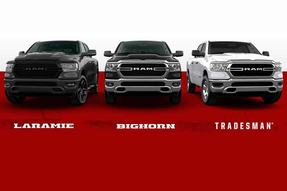 2020 RAM 1500 models in a row