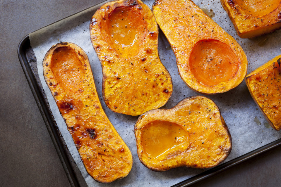 Roasting Butternut Pumpkin for Soup